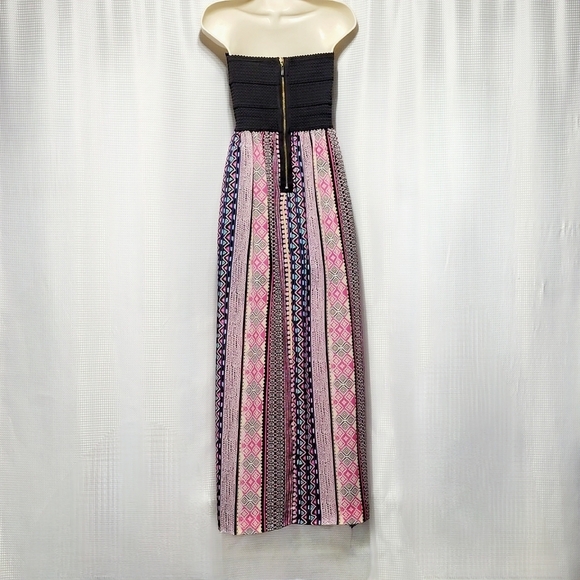 B. Darlin Fairycore Black Bandage Strapless Pink Flowy Maxi Dress (5/6) - Picture 6 of 13